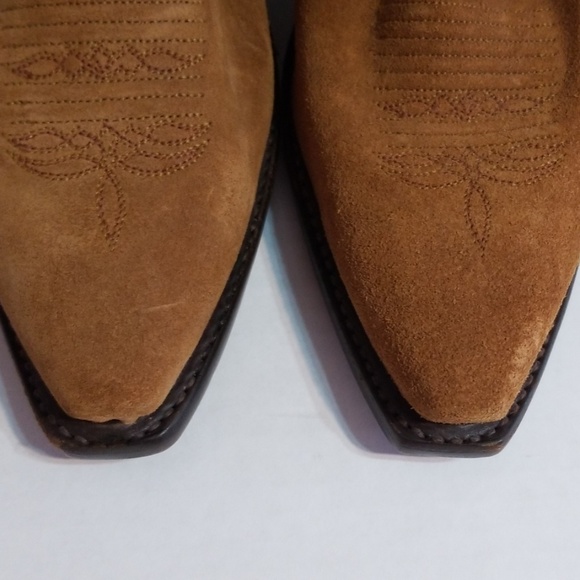 LUCCHESE 1883 Women Cowboy Boot Brown/Blue sz 7.5 - Picture 3 of 8